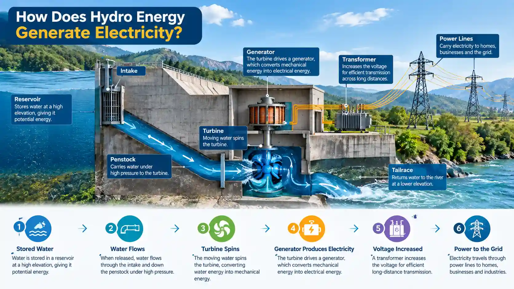 How Does Hydro Energy Generate Electricity
