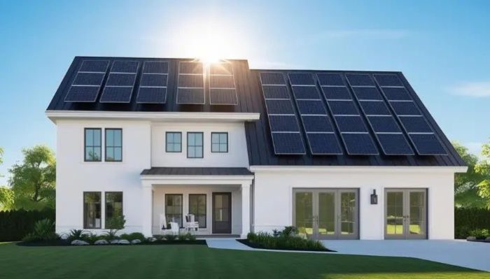 10kW solar system installation with solar panels on rooftop for home energy generation.