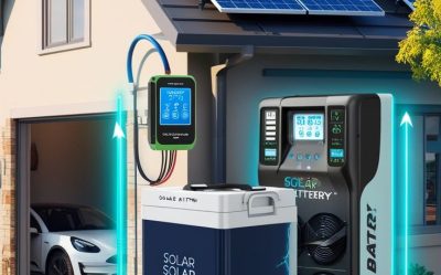 solar batteries for solar panels connected to a home solar system
