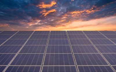 Solar panels on a modern home rooftop