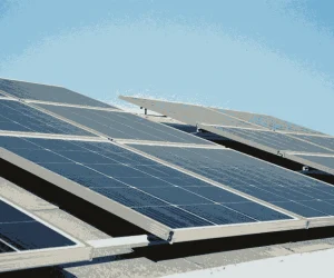Rooftop solar panels showing how solar energy is converted into electricity using photovoltaic cells.