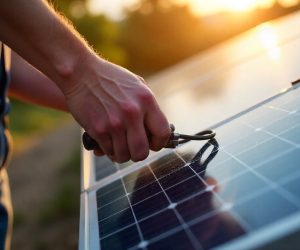 Connecting solar panel wiring during installation — demonstrating What is the Function of the Solar Panels? in renewable energy setups.